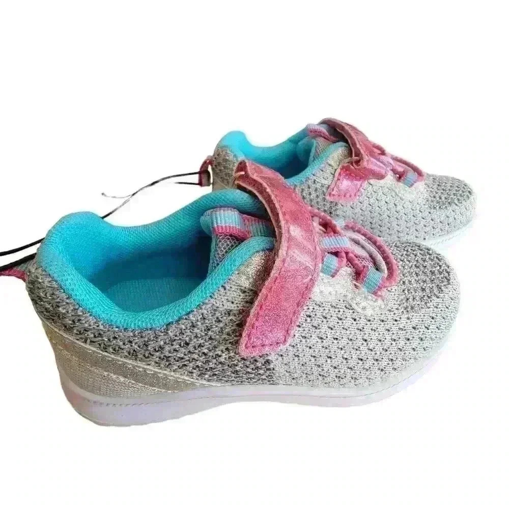 RUNSIDE Toddler Size 7 Girls Athletic Sparkle Sneaker, Lightweight/ New